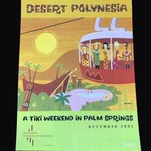 SHAG Josh Agle - Vintage 2002 - "Tiki Weekend Desert Polynesia" - Print Poster